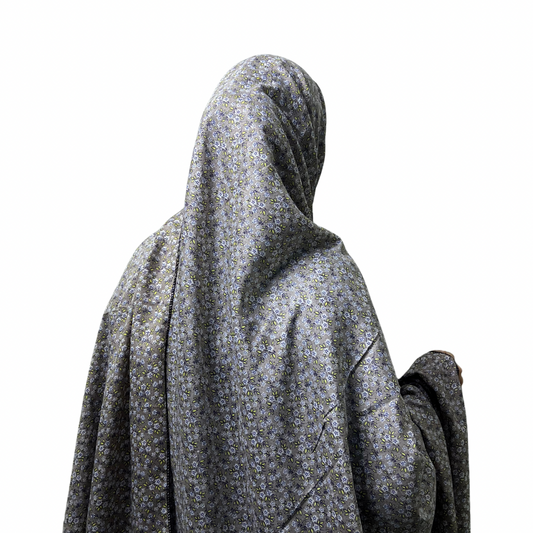 Namaz Chadar Dupatta - Grey Petals