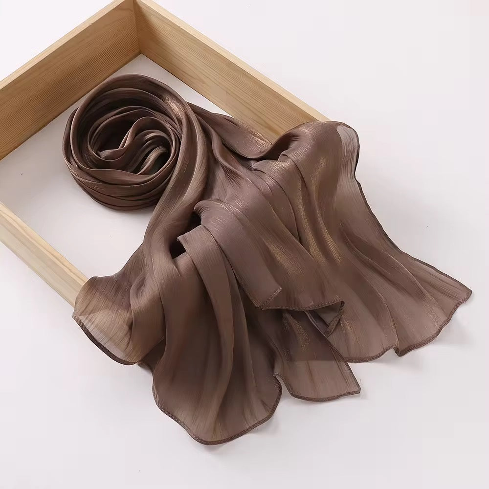 Organza Silk - Dark Taupe