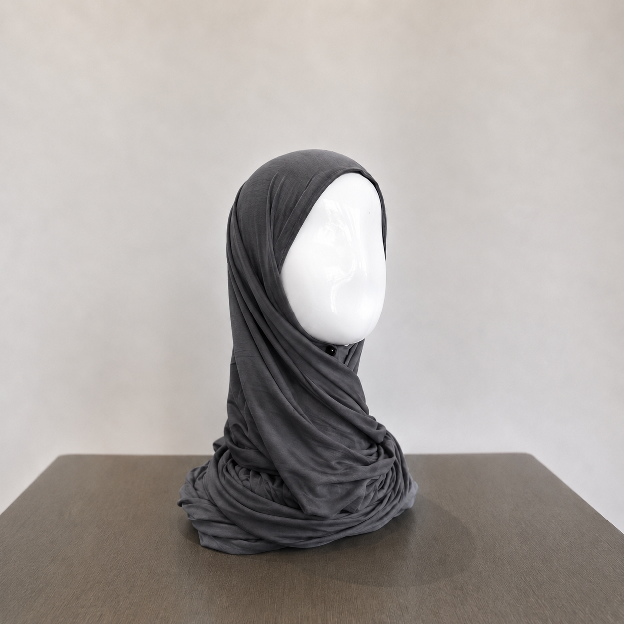 Bamboo Jersey Hijab - Dark Grey