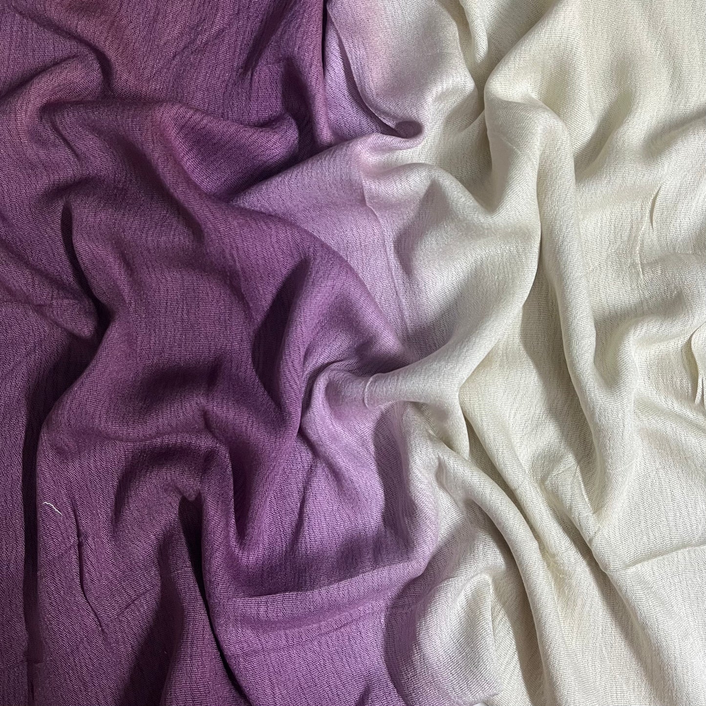 Ombre Modal Cotton - Lavender Cream