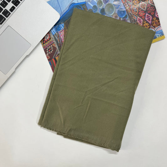 Cashmere Wool Shawl - Olive