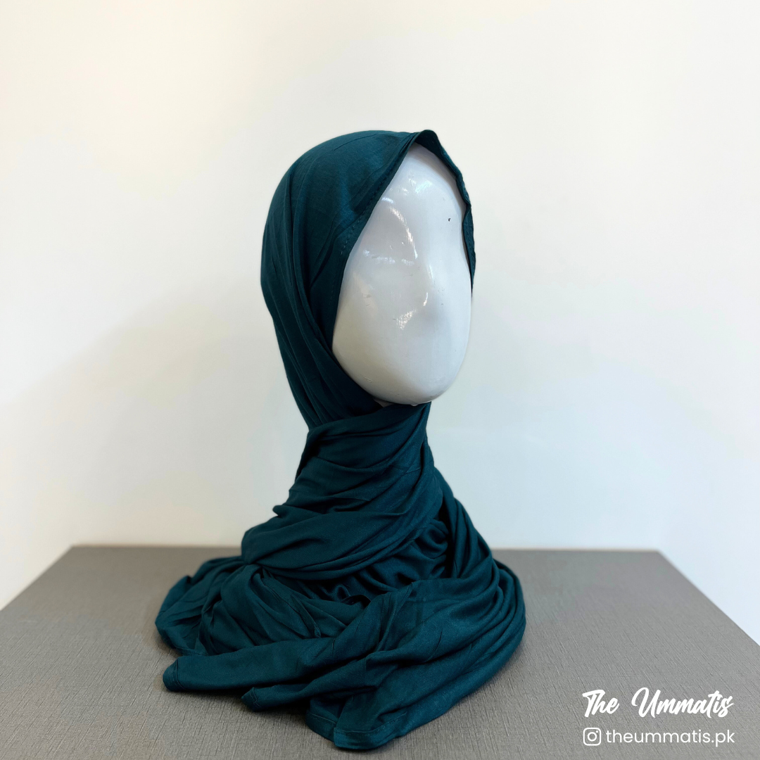 Bamboo Jersey Hijab - Teal Green