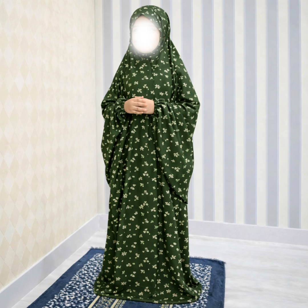 Kids Namaz Chadar - Green Charm