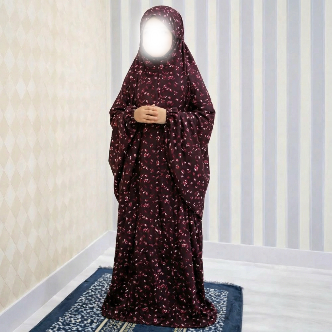 Kids Namaz Chadar - Maroon Charm