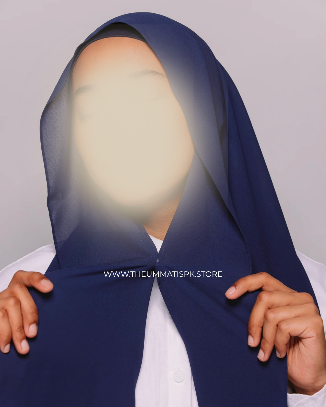 Instant Magnet Hijab - Navy