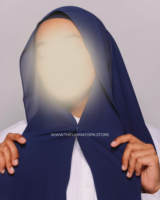 Instant Magnet Hijab - Navy